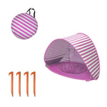 Tenda da spiaggia per bambini con parasole pieghevole portatile per piscina, Orange, Pink, Lake Green Stripe, Pink Stripe, Shark Gray, Shark Yellow, Whale Blue, Whale Pink