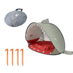 Tenda da spiaggia per bambini con parasole pieghevole portatile per piscina, Orange, Pink, Lake Green Stripe, Pink Stripe, Shark Gray, Shark Yellow, Whale Blue, Whale Pink