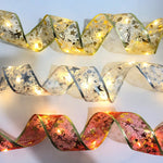 Luci a LED natalizie Luci a corda a doppio nastro abbronzanti, 1m, 2m, 4m, 5m