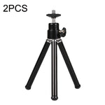 2PCS Supporto per telefono per proiettore Mini treppiede telescopico portatile da tavolo in metallo, stile:, 2 Sections (Black), 2 Sections (Silver), 3 Sections (Black), 3 Sections (Silver)