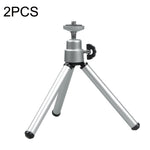 2PCS Supporto per telefono per proiettore Mini treppiede telescopico portatile da tavolo in metallo, stile:, 2 Sections (Black), 2 Sections (Silver), 3 Sections (Black), 3 Sections (Silver)