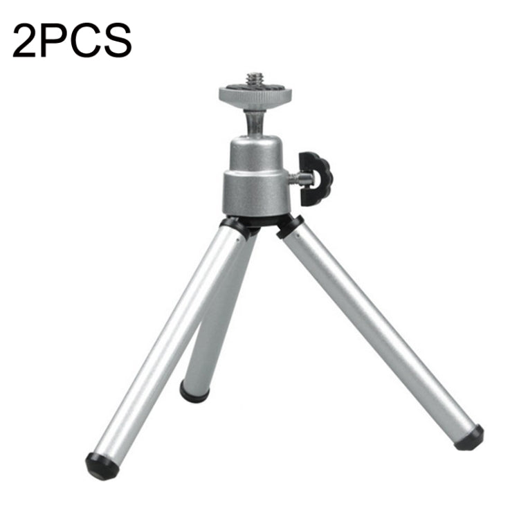 2PCS Supporto per telefono per proiettore Mini treppiede telescopico portatile da tavolo in metallo, stile:, 2 Sections (Black), 2 Sections (Silver), 3 Sections (Black), 3 Sections (Silver)