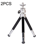2PCS Supporto per telefono per proiettore Mini treppiede telescopico portatile da tavolo in metallo, stile:, 2 Sections (Black), 2 Sections (Silver), 3 Sections (Black), 3 Sections (Silver)