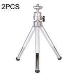 2PCS Supporto per telefono per proiettore Mini treppiede telescopico portatile da tavolo in metallo, stile:, 2 Sections (Black), 2 Sections (Silver), 3 Sections (Black), 3 Sections (Silver)
