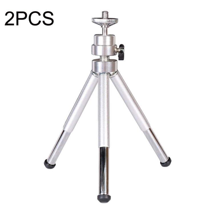 2PCS Supporto per telefono per proiettore Mini treppiede telescopico portatile da tavolo in metallo, stile:, 2 Sections (Black), 2 Sections (Silver), 3 Sections (Black), 3 Sections (Silver)