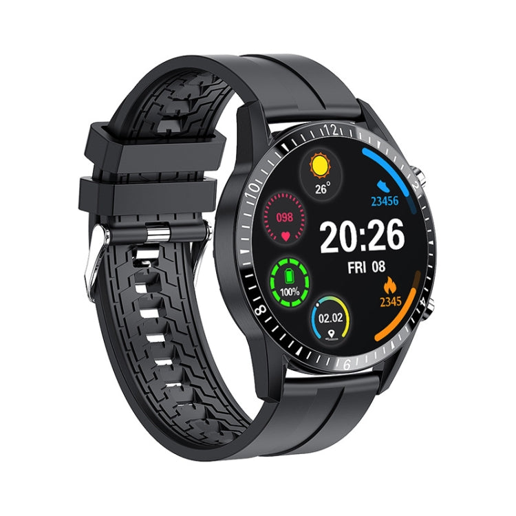 I9 Orologio da 1,3 pollici per il monitoraggio della frequenza cardiaca/pressione sanguigna/ossigeno nel sangue, Black, Red, Orange, Green, Black Leather, Brown Leather, Black Steel, Silver Steel