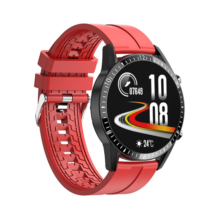 I9 Orologio da 1,3 pollici per il monitoraggio della frequenza cardiaca/pressione sanguigna/ossigeno nel sangue, Black, Red, Orange, Green, Black Leather, Brown Leather, Black Steel, Silver Steel