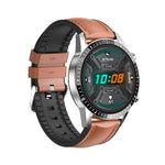 I9 Orologio da 1,3 pollici per il monitoraggio della frequenza cardiaca/pressione sanguigna/ossigeno nel sangue, Black, Red, Orange, Green, Black Leather, Brown Leather, Black Steel, Silver Steel