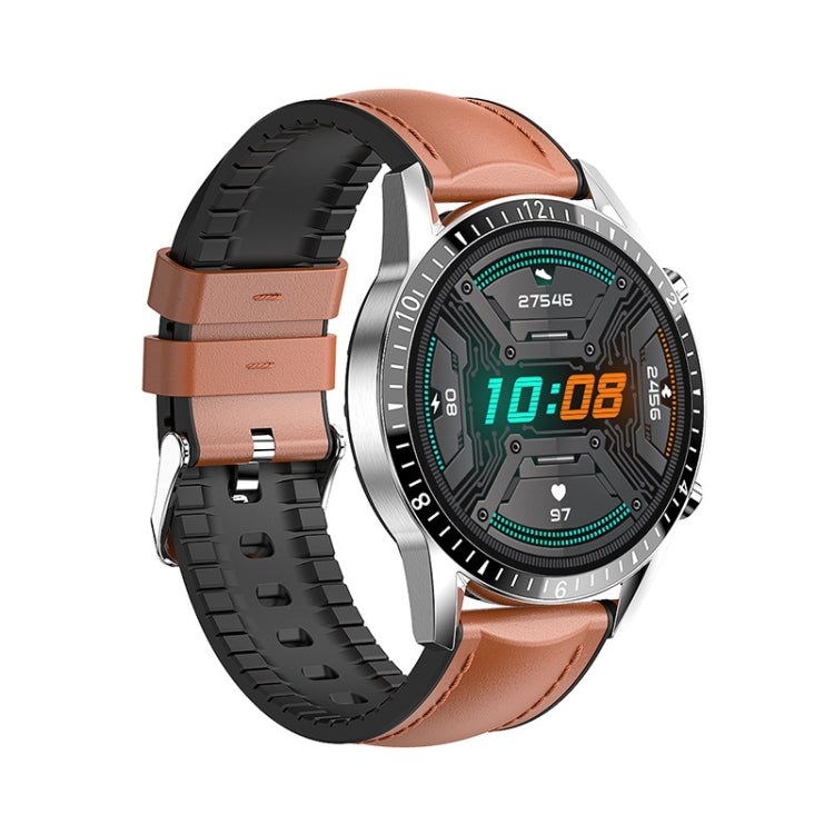 I9 Orologio da 1,3 pollici per il monitoraggio della frequenza cardiaca/pressione sanguigna/ossigeno nel sangue, Black, Red, Orange, Green, Black Leather, Brown Leather, Black Steel, Silver Steel