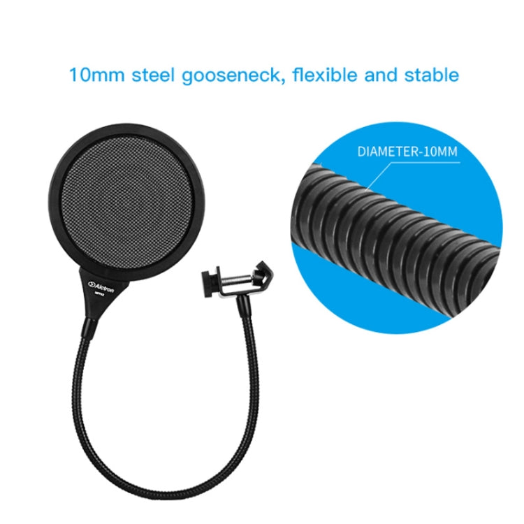 Filtro pop per microfono Alctron MPF02 con collo in acciaio