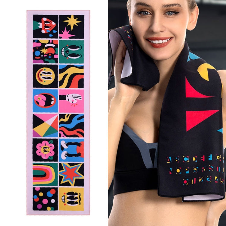 YDJ1223-1 Asciugamano sportivo portatile a doppia faccia in microfibra con stampa ad asciugatura rapida, dimensioni:, Sports Towel(DESIGN), Sports Towel(Wait For You In Painting), Sports Towel(Summer), Sports Towel(Haruka Dreamland), Sports Towel(Happy...