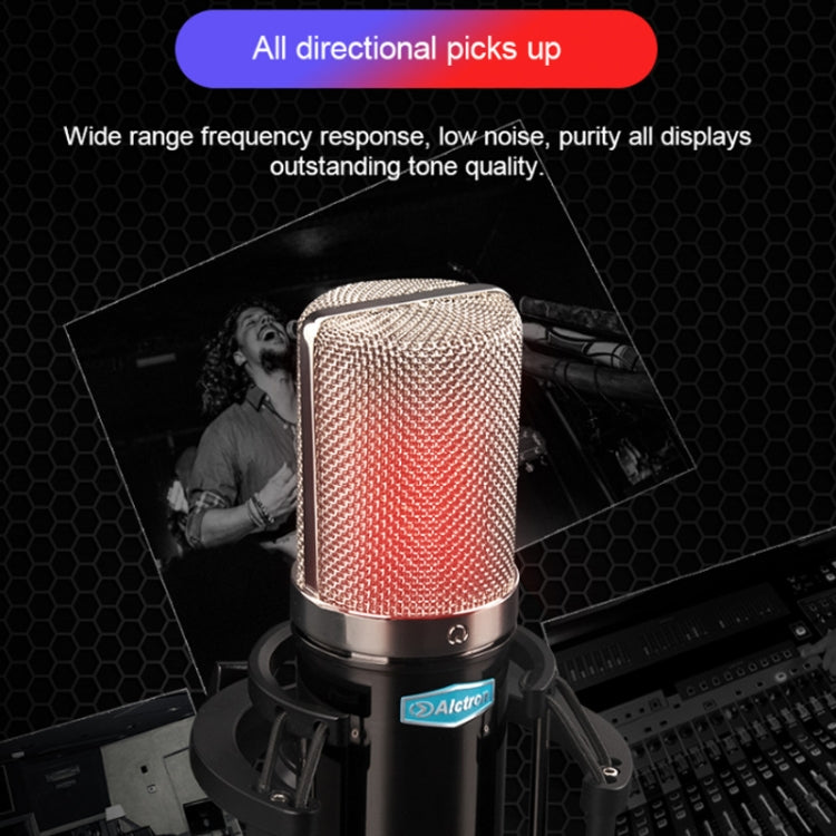 Alctron CM6 Lite Large Diaphragm Condenser Microphone, Desktop Microphone for Recording Computer