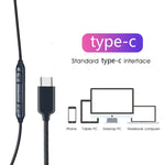 115 Cuffie cablate con chip digitale di tipo C, For Samsung  Note 10 (White), For Samsung Note 10 (Black)