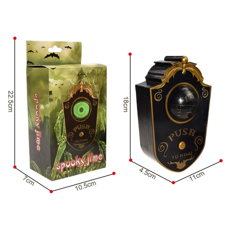 Ciondolo decorativo con suono horror incandescente per campanello con un occhio solo di Halloween, Black, White, Green Eye Spider, Red Eye Spider