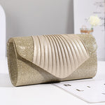 Borsa per banchetti nuziali da sposa da damigella d'onore da donna con pieghe quadrate semplici, Wedding Banquet Bag