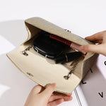 Borsa per banchetti nuziali da sposa da damigella d'onore da donna con pieghe quadrate semplici, Wedding Banquet Bag