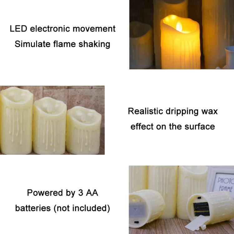Luci a candela elettroniche a LED Puntelli per decorazioni natalizie di Halloween, dimensioni:, 7.5x10cm, 7.5x12.5cm, 7.5x15cm, 7.5x17.5cm, 7.5x20cm