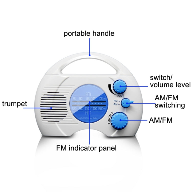 Radio portatile AM/FM impermeabile IPX4 SY-910