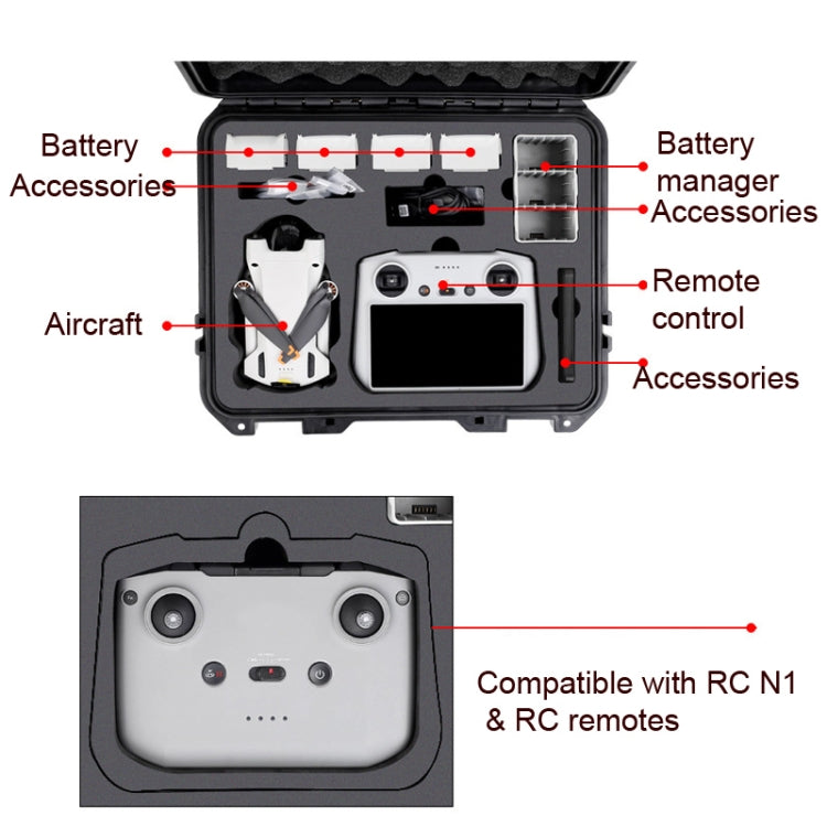 Scatola di immagazzinaggio impermeabile Custodia protettiva per DJI Mini 3 Pro, Style 2