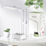 TD6 Portacellulare per studenti Portapenne Protezione per gli occhi Lampada da scrivania USB, White, Pink, Green