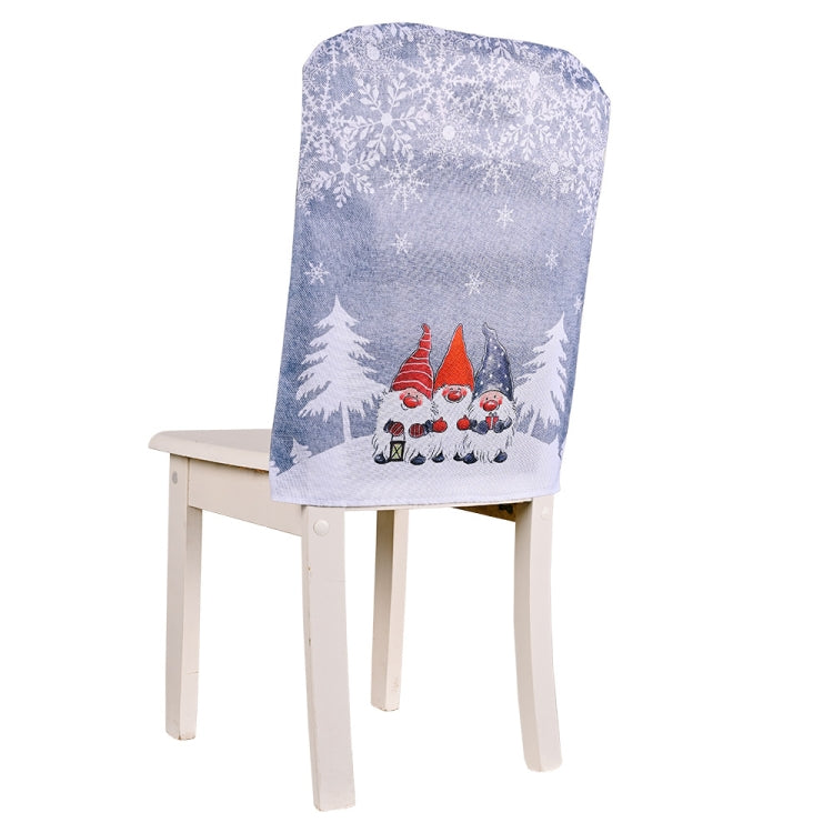 Le sedie del fiocco di neve della foresta del fumetto di Natale coprono le forniture decorative, Cartoon Forest Red, Cartoon Forest Gray