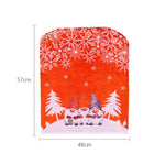 Le sedie del fiocco di neve della foresta del fumetto di Natale coprono le forniture decorative, Cartoon Forest Red, Cartoon Forest Gray