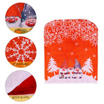 Le sedie del fiocco di neve della foresta del fumetto di Natale coprono le forniture decorative, Cartoon Forest Red, Cartoon Forest Gray