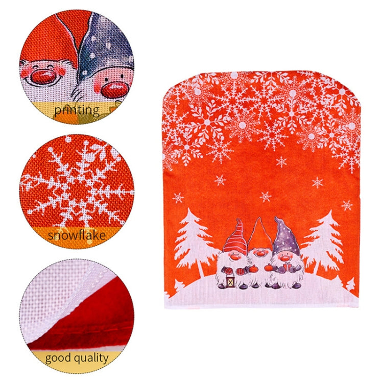 Le sedie del fiocco di neve della foresta del fumetto di Natale coprono le forniture decorative, Cartoon Forest Red, Cartoon Forest Gray