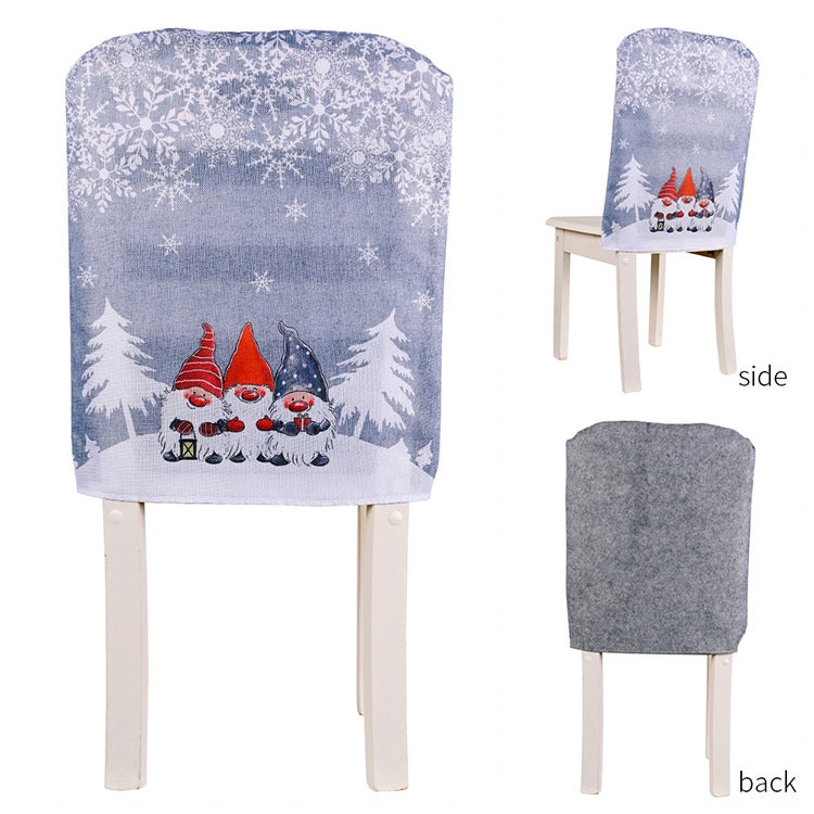Le sedie del fiocco di neve della foresta del fumetto di Natale coprono le forniture decorative, Cartoon Forest Red, Cartoon Forest Gray