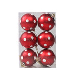 Puntelli decorativi per palline di Natale dipinte da 6 pezzi da 6 cm