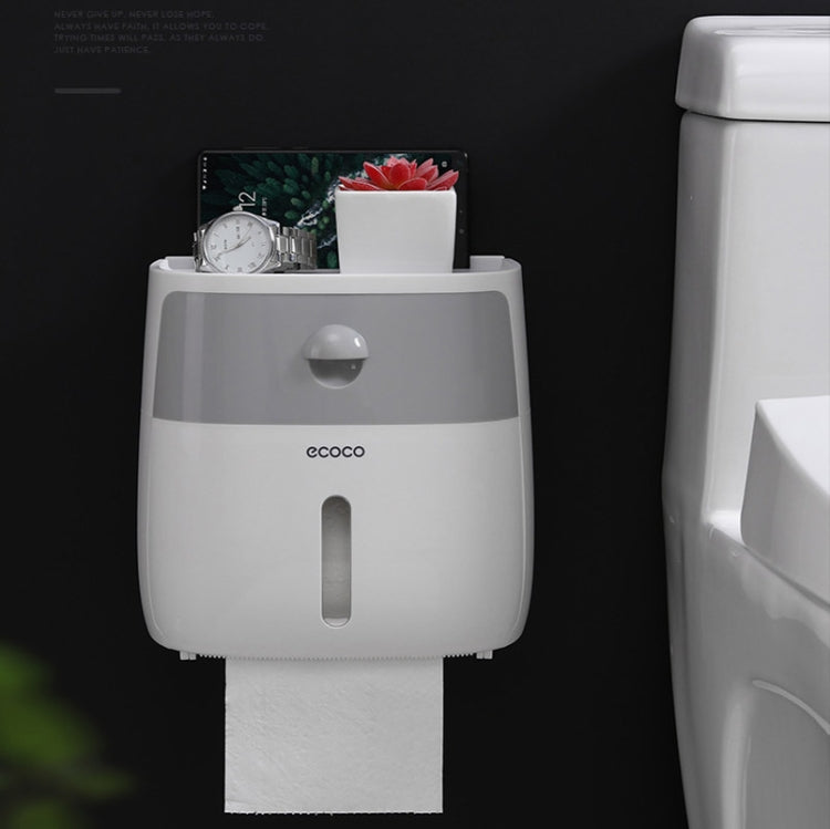 ECOCO E1804 Portarotolo multifunzionale a doppio strato per toilette, White+Gray, White+Black, Pink+Pink, Blue+Blue