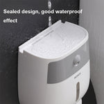 ECOCO E1804 Portarotolo multifunzionale a doppio strato per toilette, White+Gray, White+Black, Pink+Pink, Blue+Blue