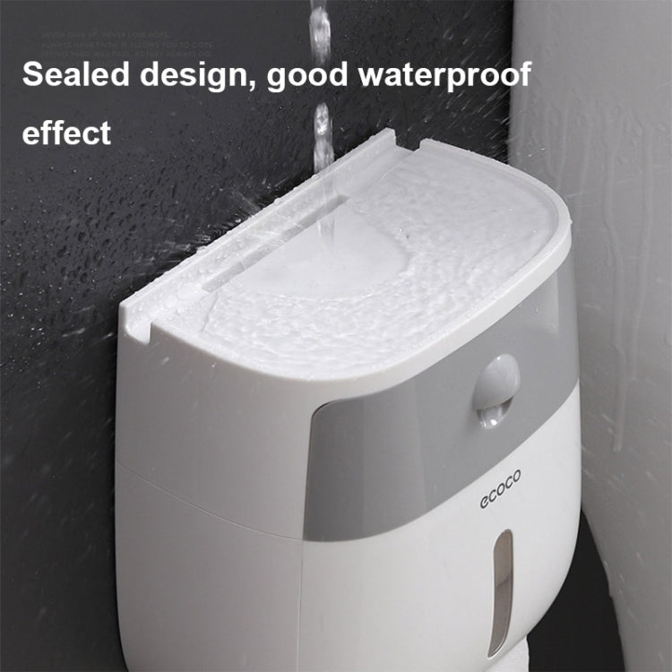 ECOCO E1804 Portarotolo multifunzionale a doppio strato per toilette, White+Gray, White+Black, Pink+Pink, Blue+Blue