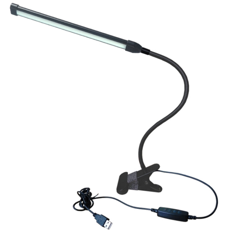 Lampada a clip USB Protezione degli occhi per studenti Lampada da tavolo dimmerabile a LED, Purple, Gold, Black, Silver