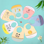Bavaglino in silicone impermeabile spray per bambini Asciugamano per saliva ultrasottile, modello:, Funny Panda, Bear Baby, Lemon Game, Orange, Lemon Singer, Dinosaurs Athlete, Pear Brothers, Baby Panda, Animal House, Rabbit BATT2, Lion Dot 2          ...