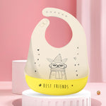 Bavaglino in silicone impermeabile spray per bambini Asciugamano per saliva ultrasottile, modello:, Funny Panda, Bear Baby, Lemon Game, Orange, Lemon Singer, Dinosaurs Athlete, Pear Brothers, Baby Panda, Animal House, Rabbit BATT2, Lion Dot 2          ...