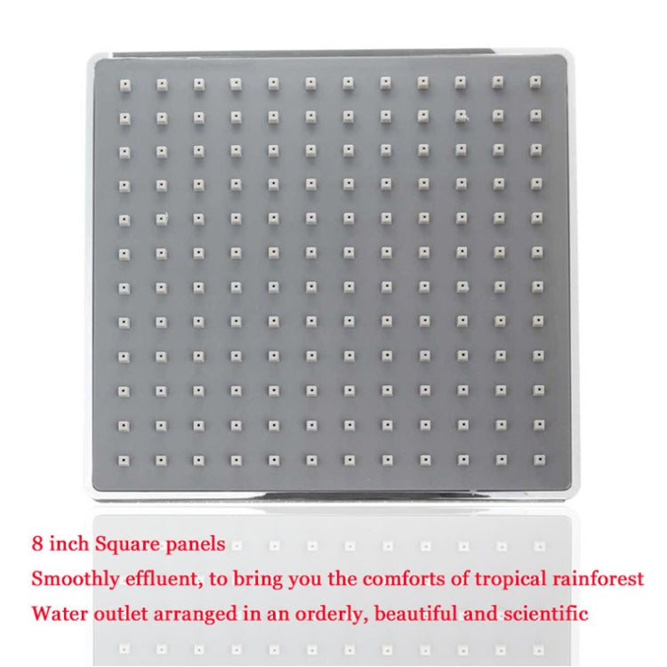 Soffione doccia superiore placcato quadrato da 8 pollici per bagno, 8 inch