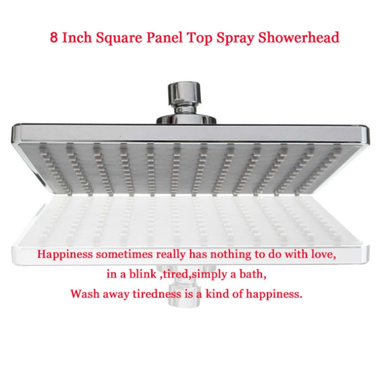 Soffione doccia superiore placcato quadrato da 8 pollici per bagno, 8 inch