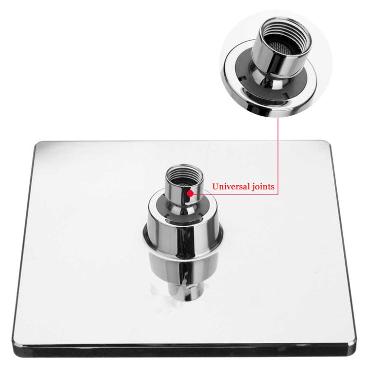 Soffione doccia superiore placcato quadrato da 8 pollici per bagno, 8 inch