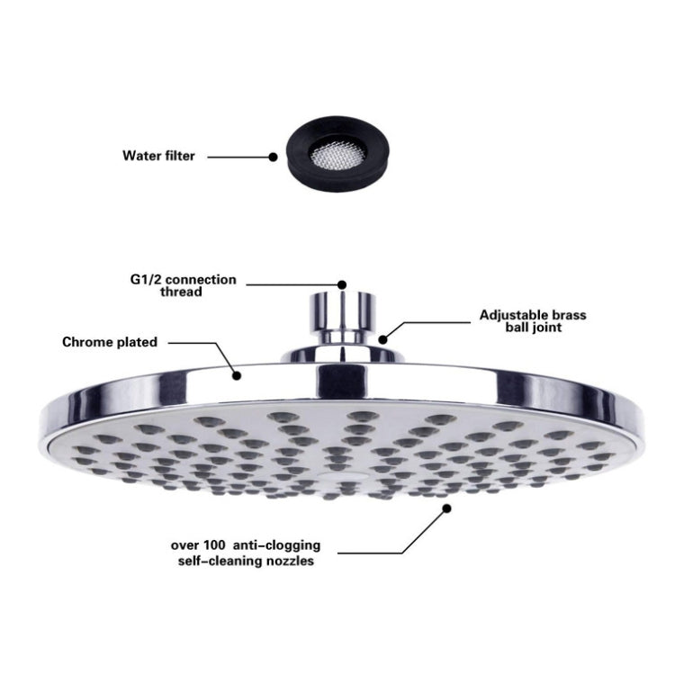 Doccia a spruzzo superiore a forma rotonda da 8 pollici, 8 inch