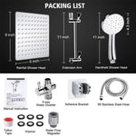 Set doccia doppio portatile con getto d'acqua pressurizzato a risparmio idrico, Dual Shower Set