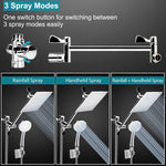Set doccia doppio portatile con getto d'acqua pressurizzato a risparmio idrico, Dual Shower Set