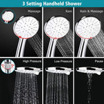 Set doccia doppio portatile con getto d'acqua pressurizzato a risparmio idrico, Dual Shower Set