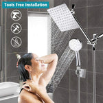 Set doccia doppio portatile con getto d'acqua pressurizzato a risparmio idrico, Dual Shower Set