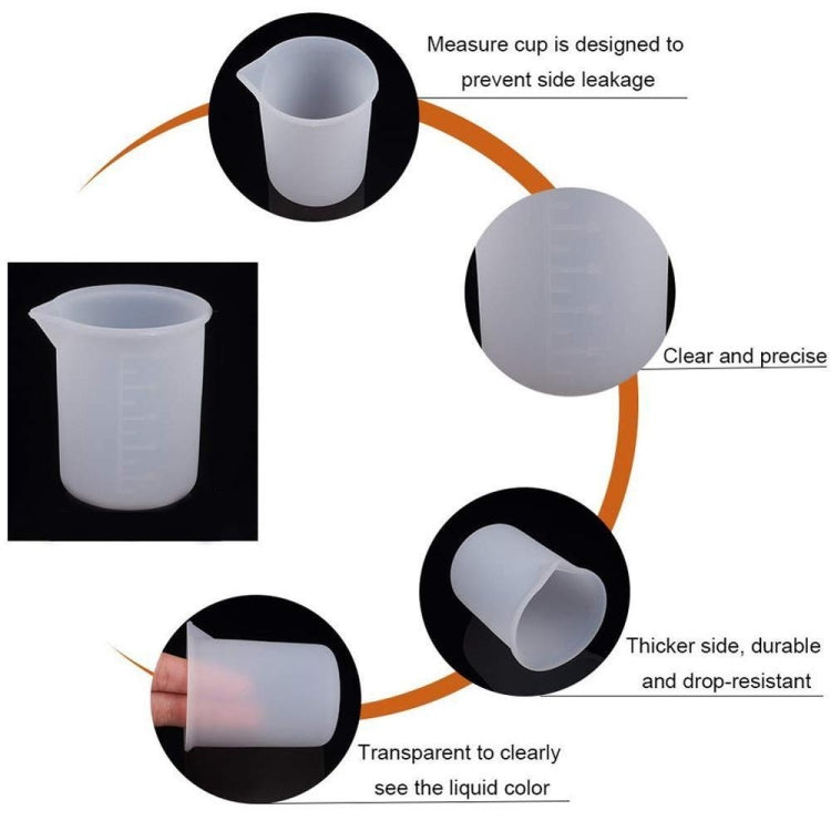 Silicone epossidico in cristallo da 10 pezzi con misurino da 100 ml, 10 PCS 100ml