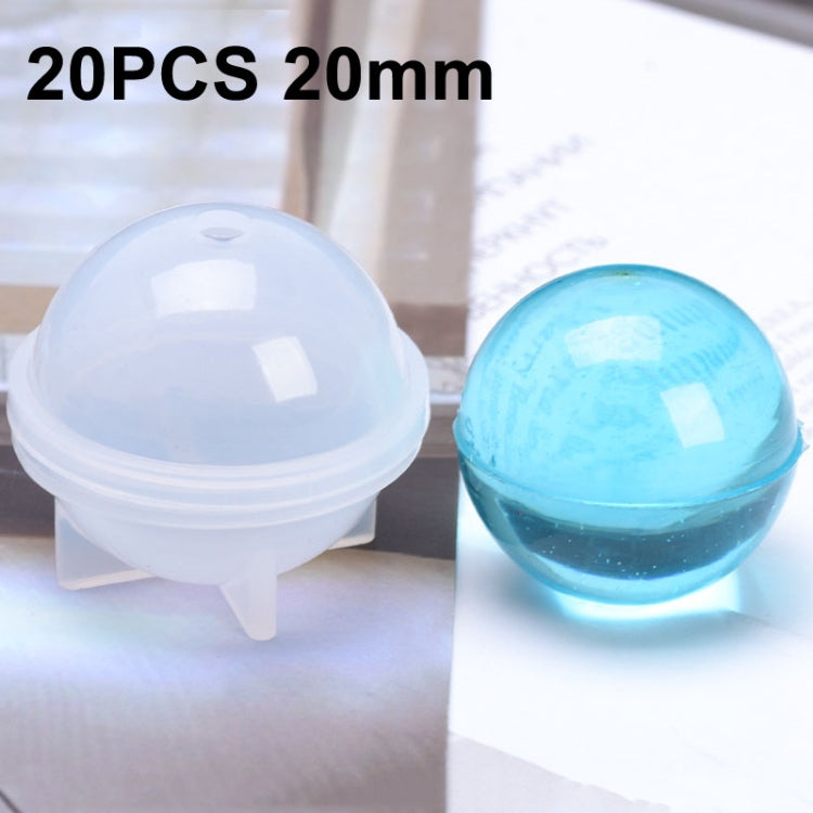 Sfera di cristallo epossidica Stampo in silicone Sfera di gioielli fatti a mano fai da te Stampo, 20 PCS 20mm, 20 PCS 30mm, 10 PCS 40mm, 4 PCS 50mm, 4 PCS  60mm