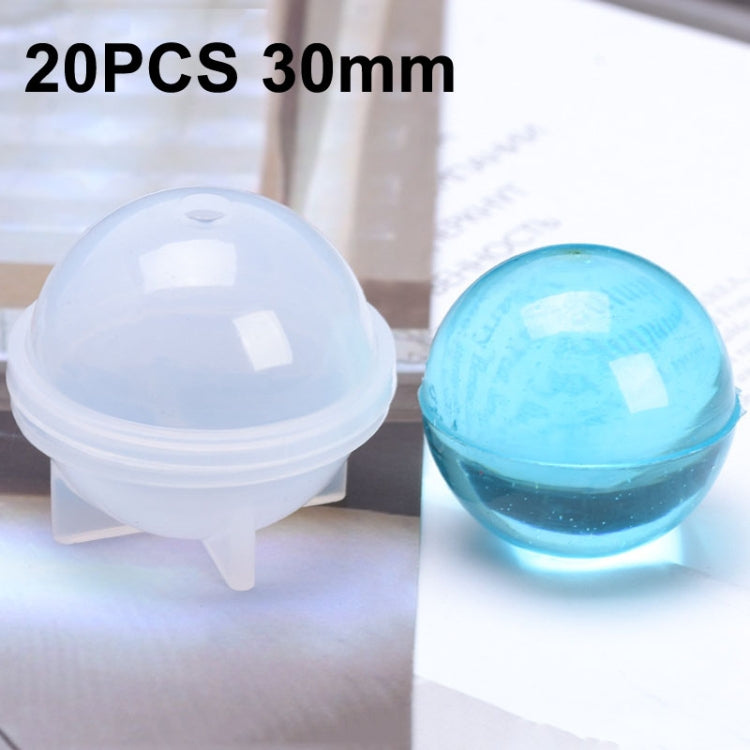 Sfera di cristallo epossidica Stampo in silicone Sfera di gioielli fatti a mano fai da te Stampo, 20 PCS 20mm, 20 PCS 30mm, 10 PCS 40mm, 4 PCS 50mm, 4 PCS  60mm