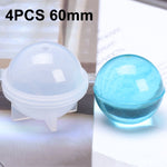 Sfera di cristallo epossidica Stampo in silicone Sfera di gioielli fatti a mano fai da te Stampo, 20 PCS 20mm, 20 PCS 30mm, 10 PCS 40mm, 4 PCS 50mm, 4 PCS  60mm