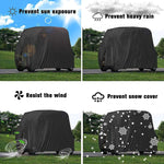 Copertura antipolvere per carrello da golf in tessuto Oxford 210D, 242 x 122 x 168 cm, 275 x 122 x 168 cm, 285 x 122 x 168cm