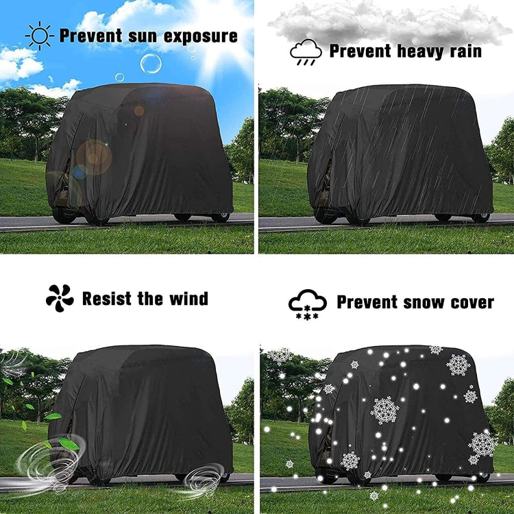 Copertura antipolvere per carrello da golf in tessuto Oxford 210D, 242 x 122 x 168 cm, 275 x 122 x 168 cm, 285 x 122 x 168cm